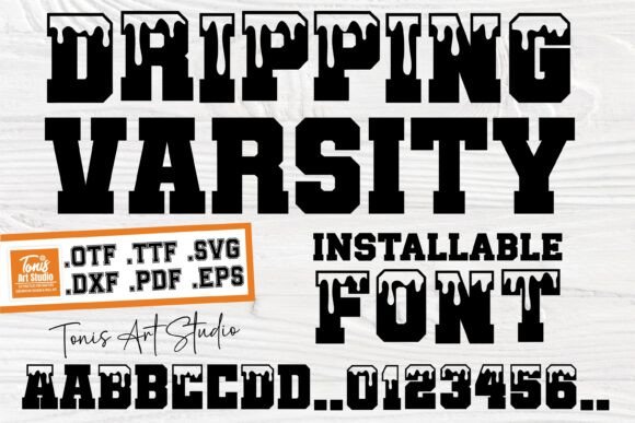 Ab Dripping Varsity: A Dynamic Font for Athletic Designs