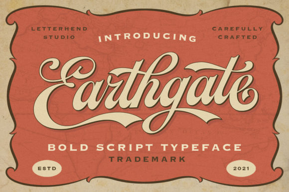 Discover Earthgate: A Bold Handwritten Font for Retro Designs