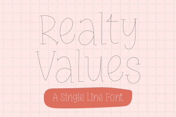 Discover Realty Values: A Single-Line Font with Visual Impact
