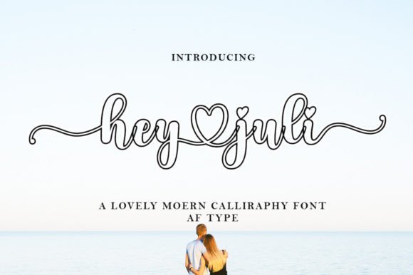Discover the Elegance of Hey Juli Outline Font