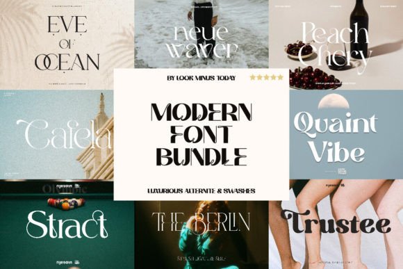 Discover the Modern Bundles: 8 Premium Fonts for Creative Projects