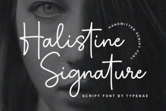 Halistine Signature: Elegant Monoline Script for Personal Design