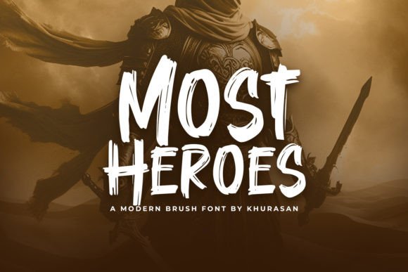 Most Heroes: A Modern Brush Font for Creative Projects