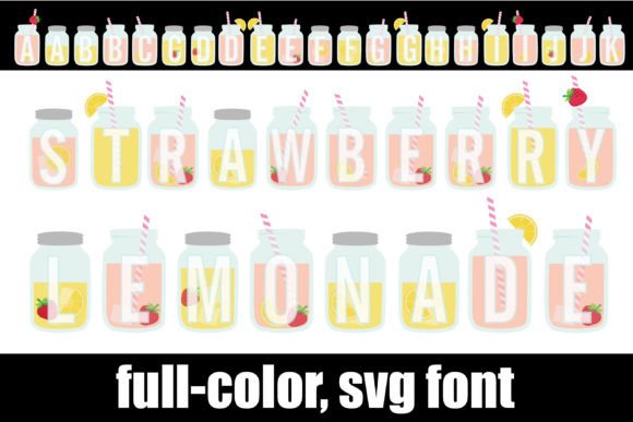 Strawberry Lemonade: A Fresh Full-Color SVG Font for Modern Design