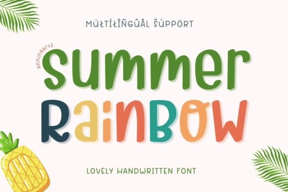 Summer Rainbow: Discover a Charming Handwritten Font