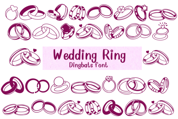 Wedding Ring Font: A Romantic Sketched Typeface for Creative Designs