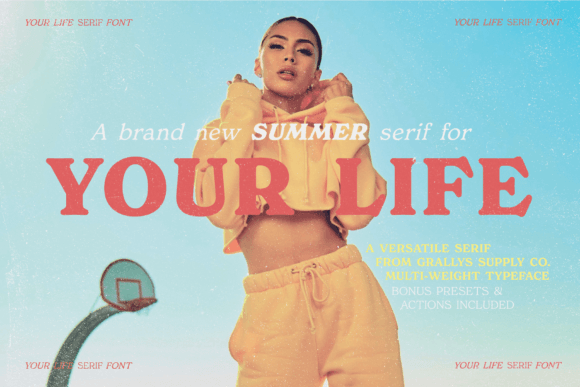 Your Life: Elegant Retro Serif Font with Summer Style
